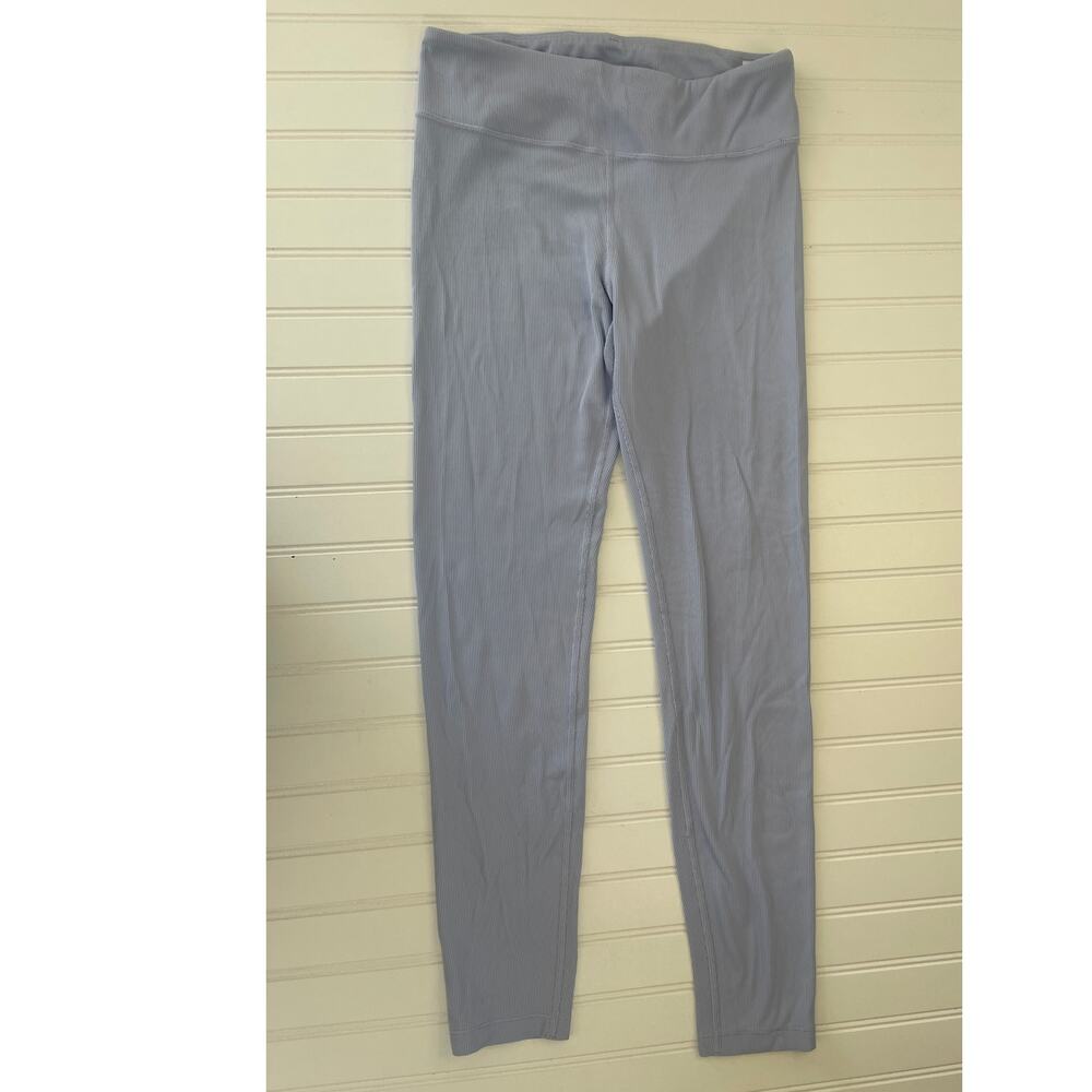 Athleta Girl Ribbed Leggings Blue Purple Activewear Sports - Size Girl's XXL 16‎